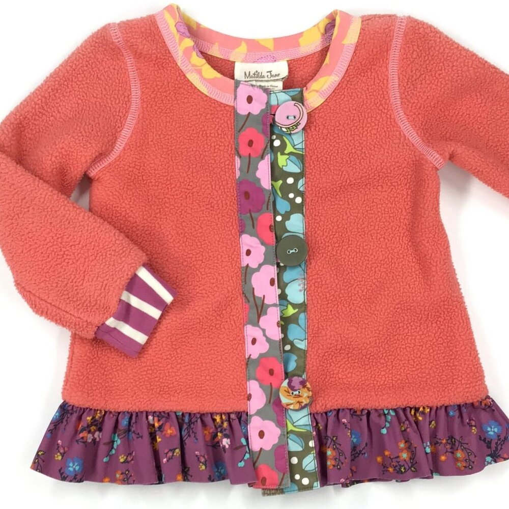 Matilda Jane Baby 12 month Secret Fields Brilliant Sunset Fleece Cardigan Jacket